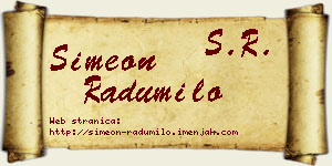 Simeon Radumilo vizit kartica